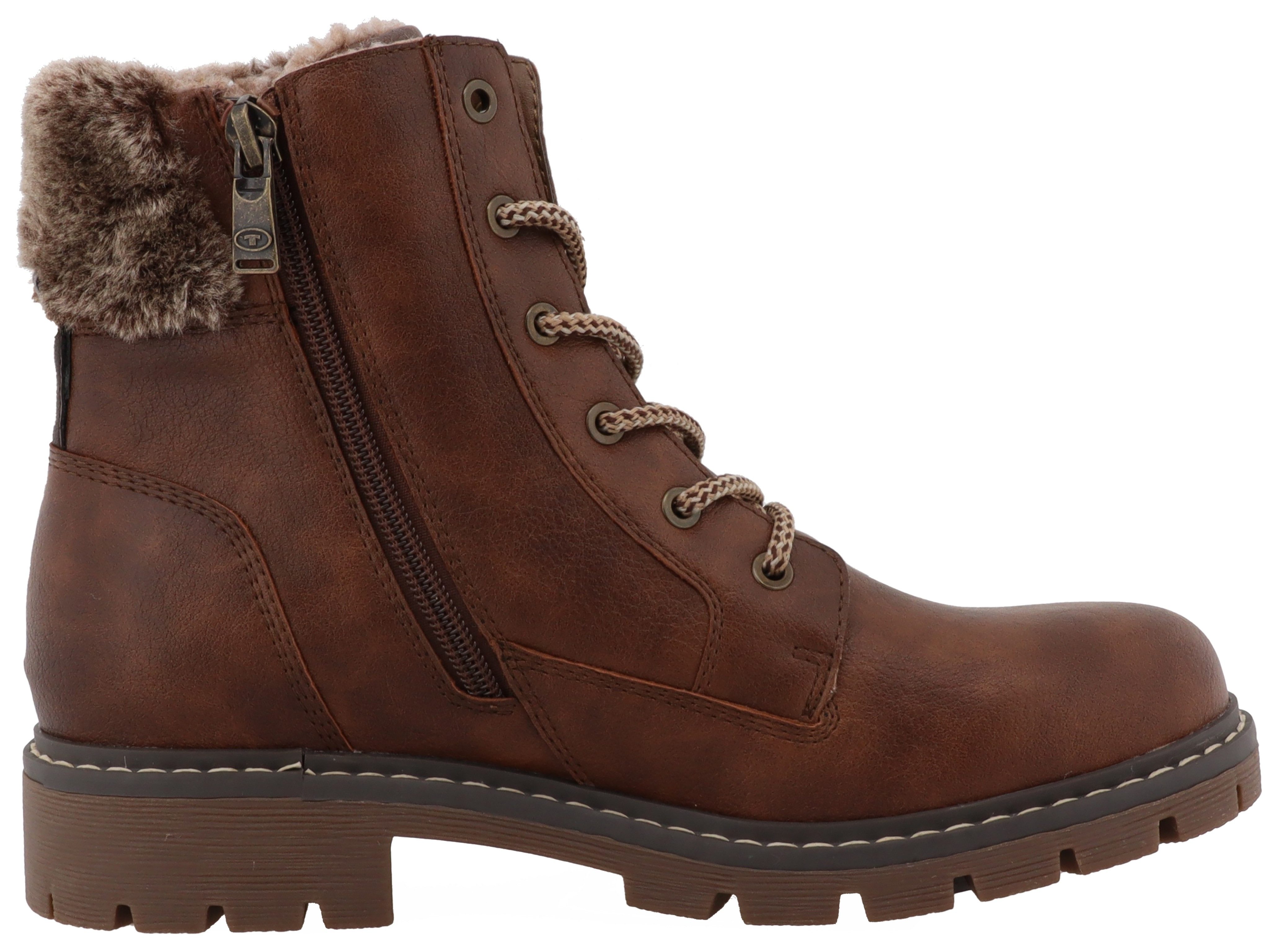 TOM TAILOR Winterboots, Blockabsatz, Winterstiefelette, Schnürboots günstig online kaufen
