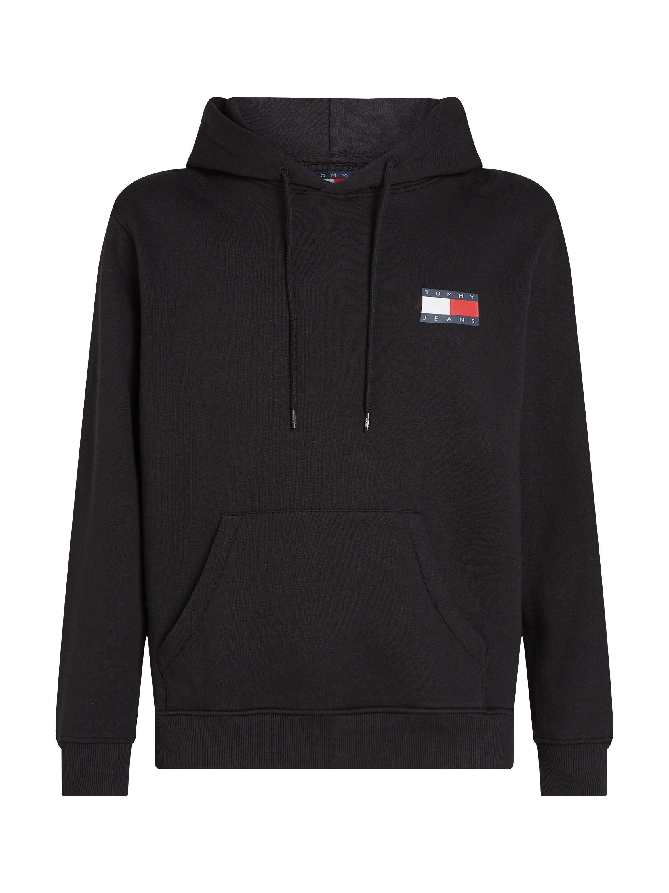 Tommy Jeans Sweatshirt TJM REG ESSENTIAL FLAG HOOD EXT mit bedruckten Markenlogo auf Brusthöhe – Bild 4 von 5