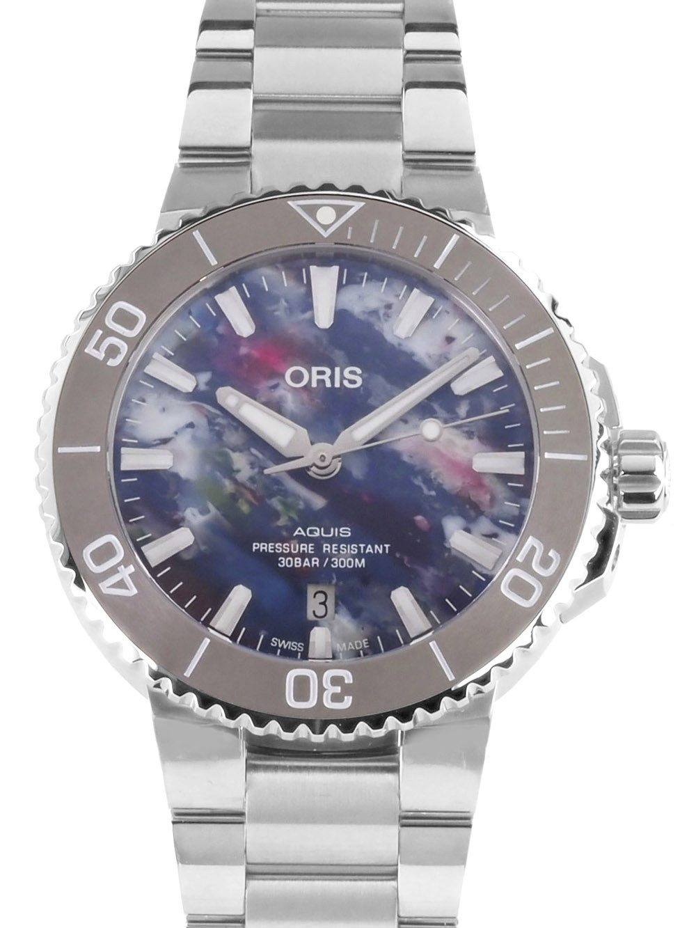 Oris Automatikuhr Herren Uhr 01 733 7766 4150-Set AQUIS DATE UPCYCLE 41,5mm Ø AQUIS DATE UPCYCLE, 30 ATM Waterresistant