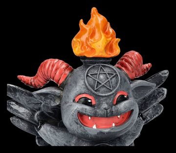 Figuren Shop GmbH Dekofigur Baphomet Figur - Baphy wird beschworen - Gothic Dekoration Pentagramm