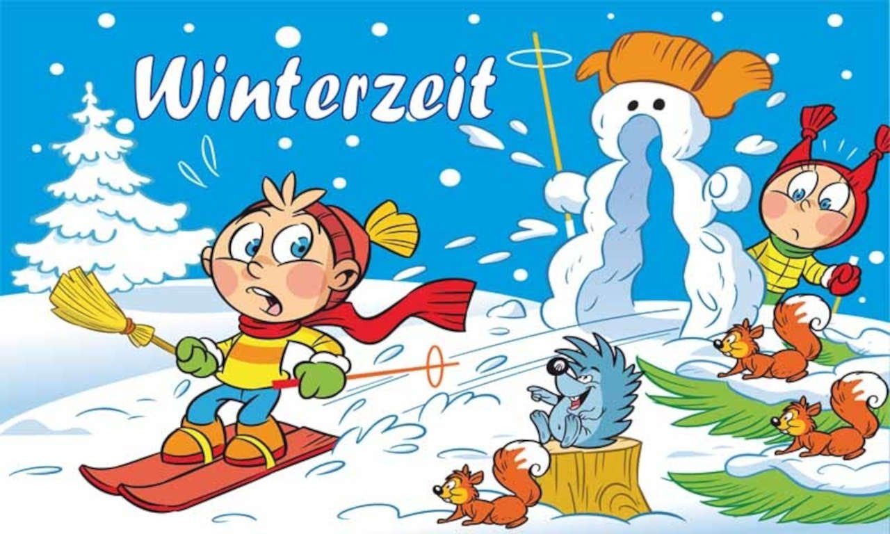 flaggenmeer Flagge Winterzeit mit g/m² Kindern 80