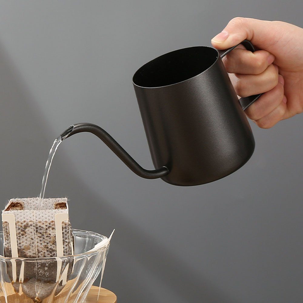Edelstahl Kaffeekanne Blusmart Kaffee-Handgießkanne Einfache silver Aus Langlebig, 304,