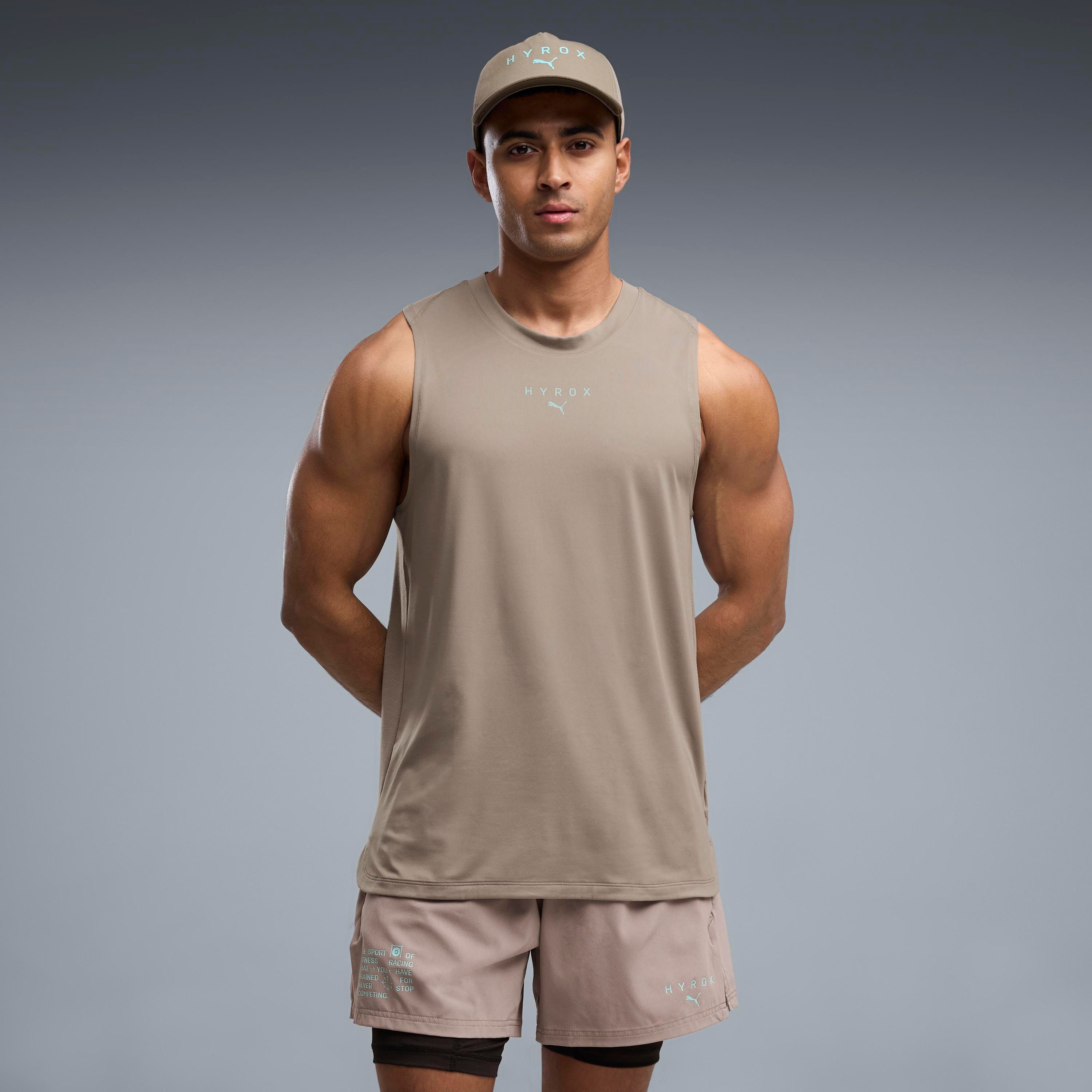 PUMA Tanktop M X HYROX CLOUDSPUN TANK ärmelloses Design, mit Rundhalsausschnitt, in normaler Länge