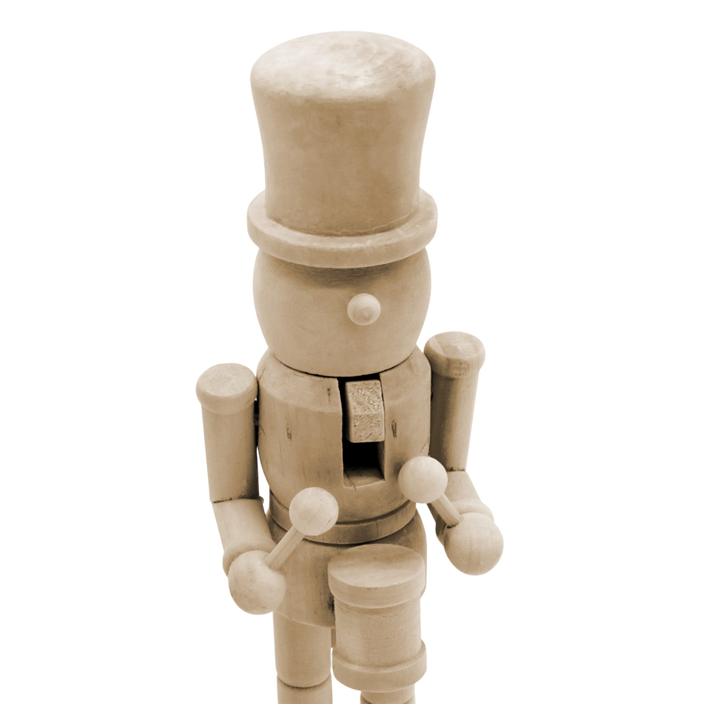 Spetebo Nussknacker traditionelle Weihnachts Dekofigur, (Set, 2-tlg., 25 cm hoch), Nussknacker aus Holz zum Selbstgetalten
