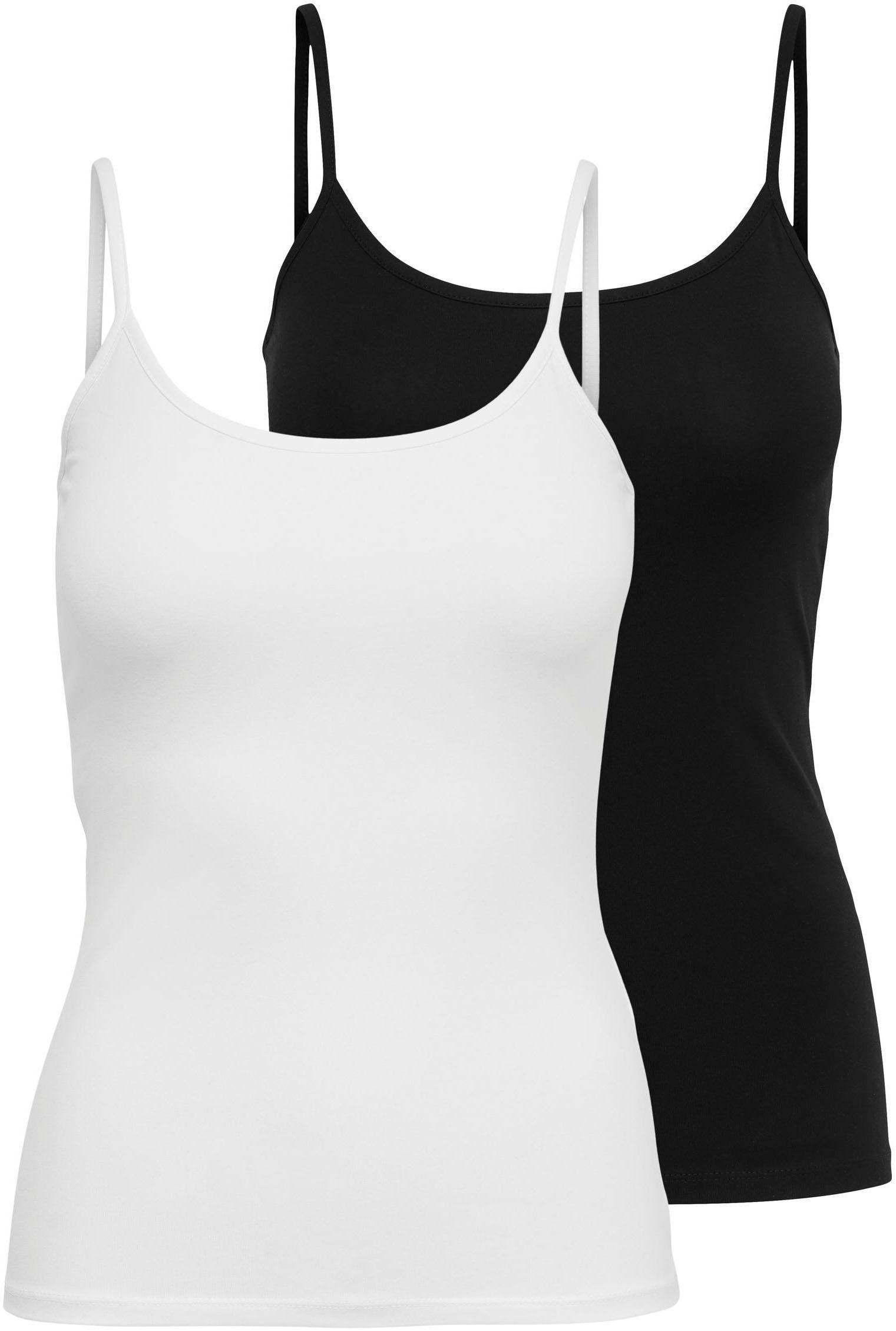 ONLY Spaghettitop Figurbetontes Spaghettitop im Doppelpack zum Unterziehen günstig online kaufen