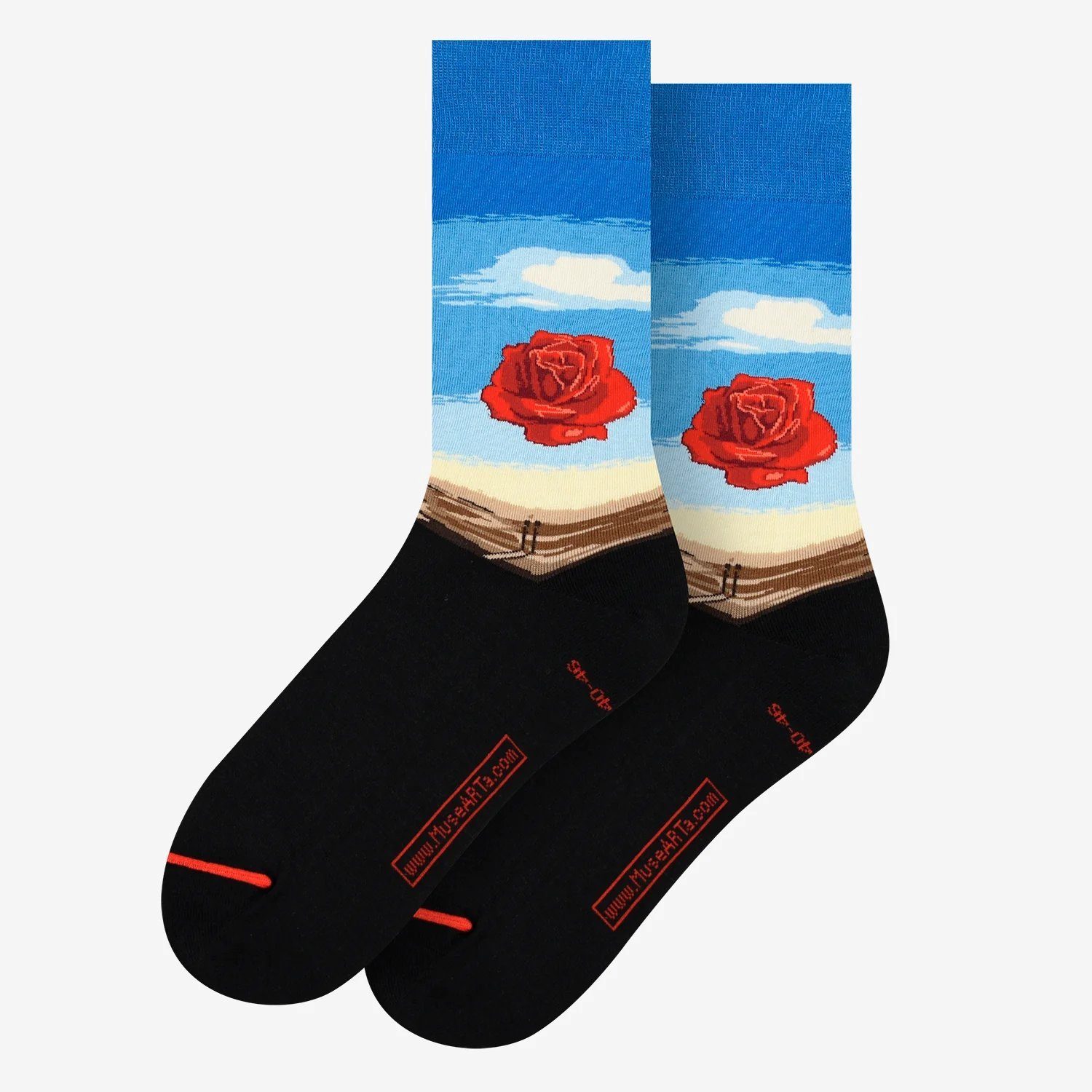 MuseARTa Freizeitsocken Musearta Socken meditative Rose (1 Paar, 1-Paar, 1 Paar)