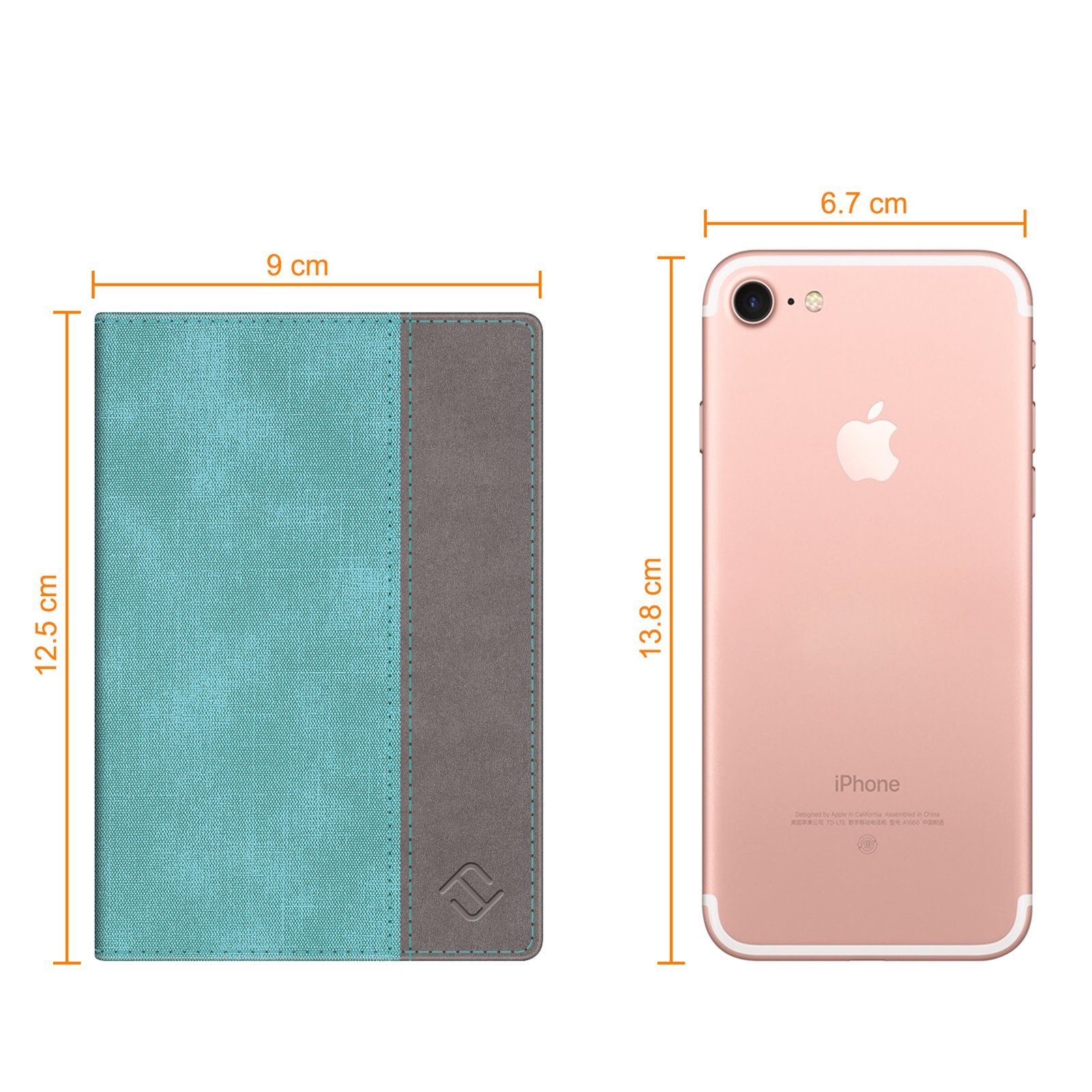 Fintie Mini Geldbörse Fahrzeugschein Hülle, Ultradünne Fahrzeugscheinetui Kreditkartenetui, aus Kunstleder Tasche für KFZ Fahrzeugschein/Ausweis/Karten