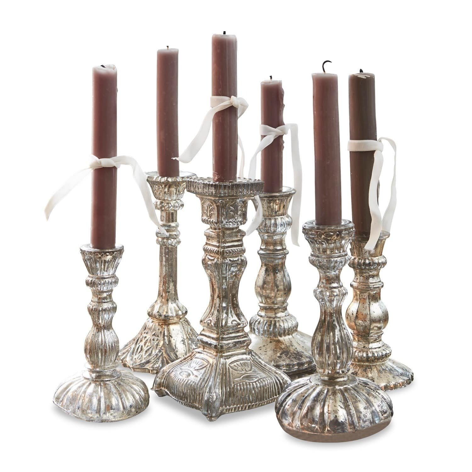 Mirabeau Kerzenständer Kerzenständer 6er Set Adolpha antiksilber günstig online kaufen