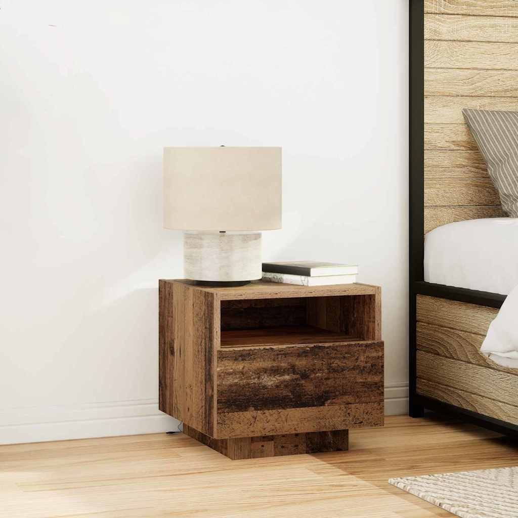 vidaXL Nachttisch Nachttisch Altholz 40 x 39 x 37 cm Holzwerkstoff (1-St)