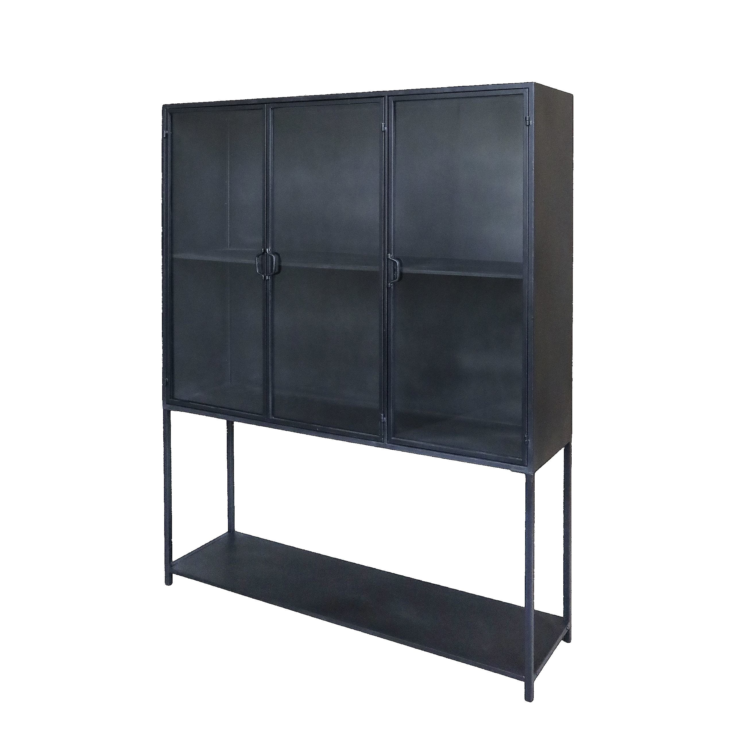 Chic Antique Vitrine Vitrine Küchenschrank Industrial Geschirrschrank Metall Vintage