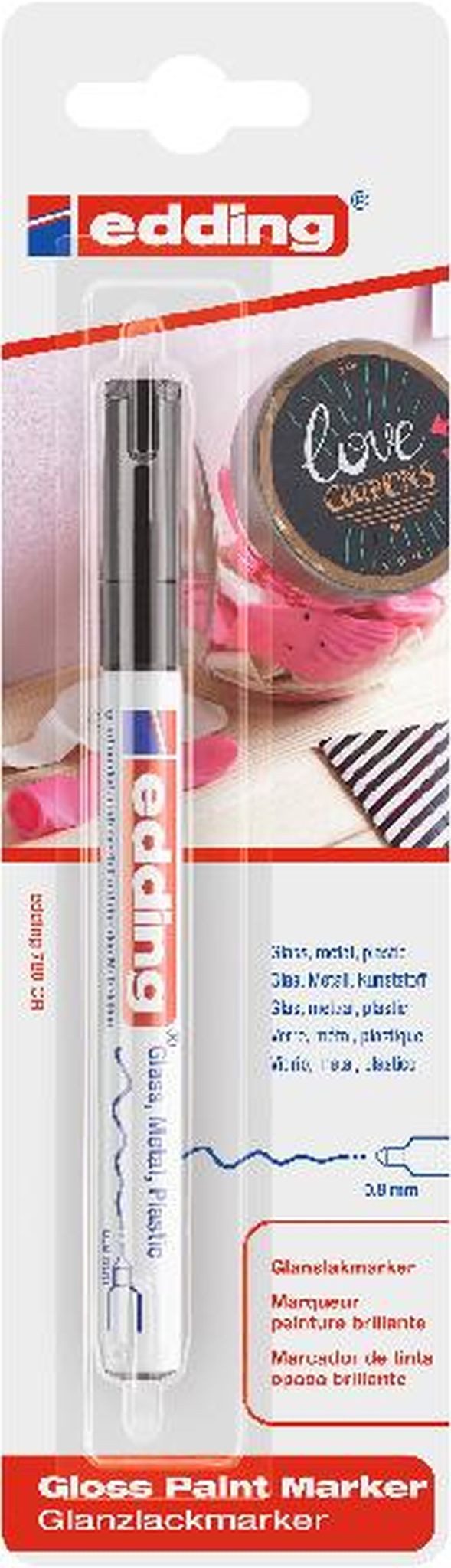 edding Malstift Edding Glanzlackmarker 780 1er-Blister schwarz