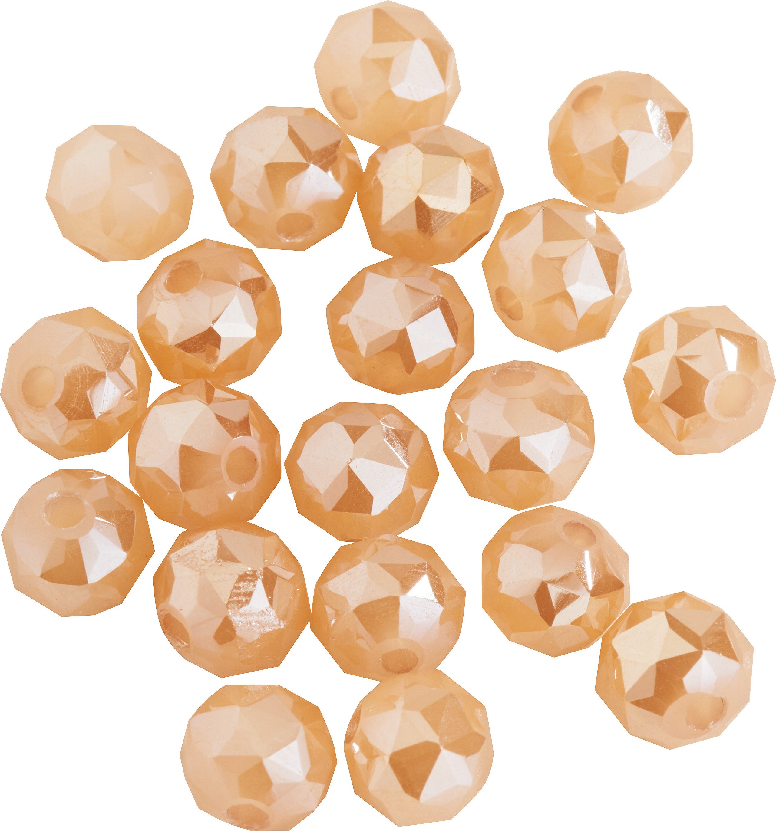 Pracht Bastelperlen Glasschliffperle Rund, (20-tlg), Ø 6 mm, 20 Stück