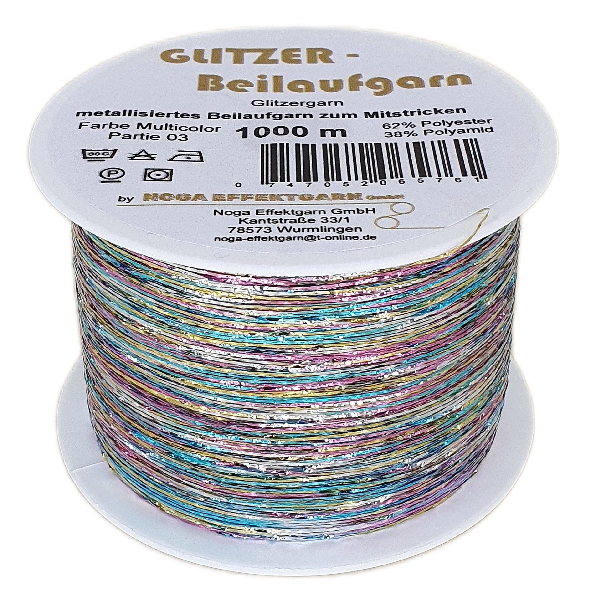 NOGA EFFEKTGARN GmbH Glitzer Beilaufgarn auf 1000 Meter Spule Effektgarn
