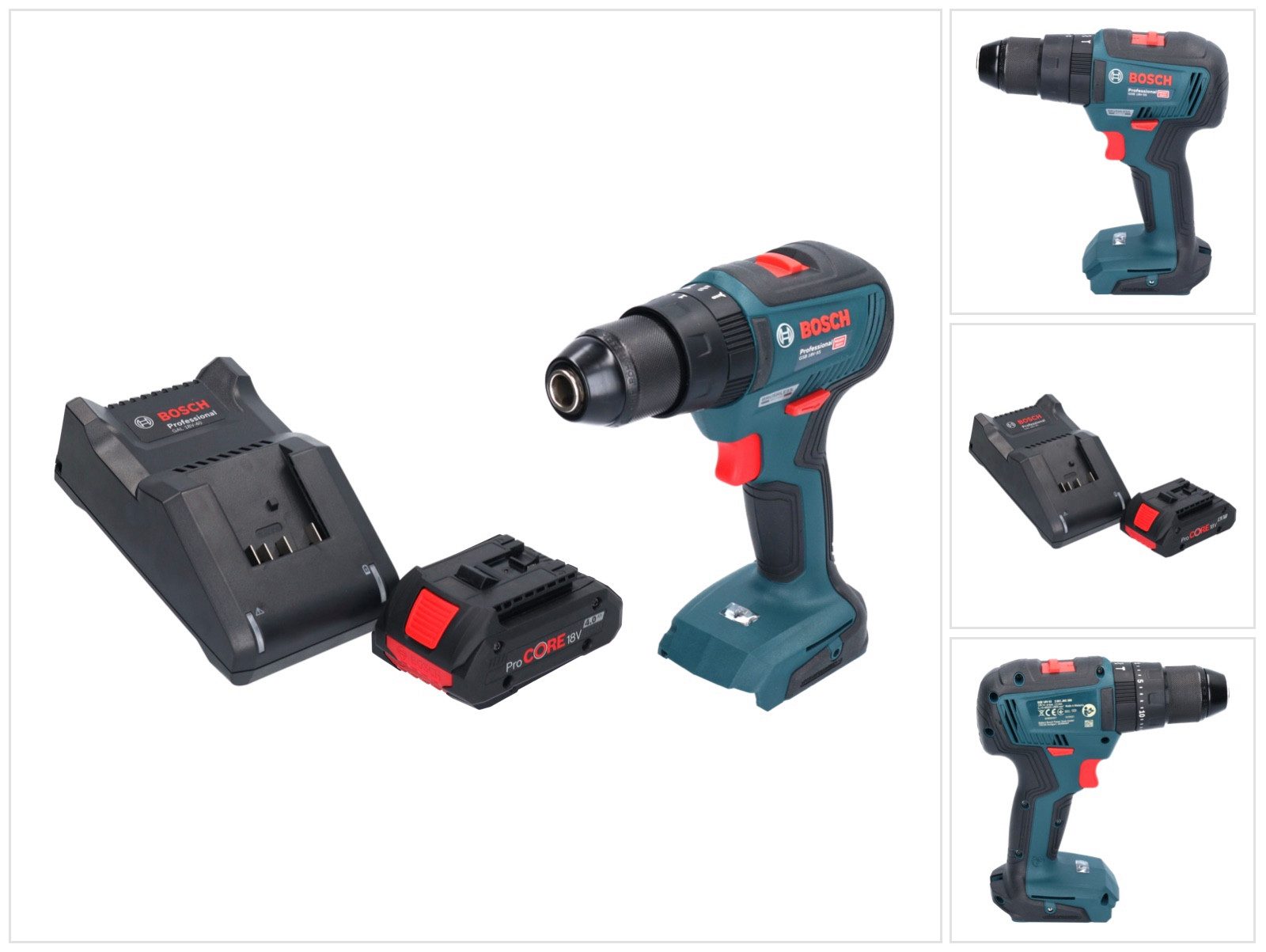 Bosch Professional Schlagbohrmaschine GSB 18V-55 Professional Akku Schlagbohrschrauber 18 V 55 Nm Brushless
