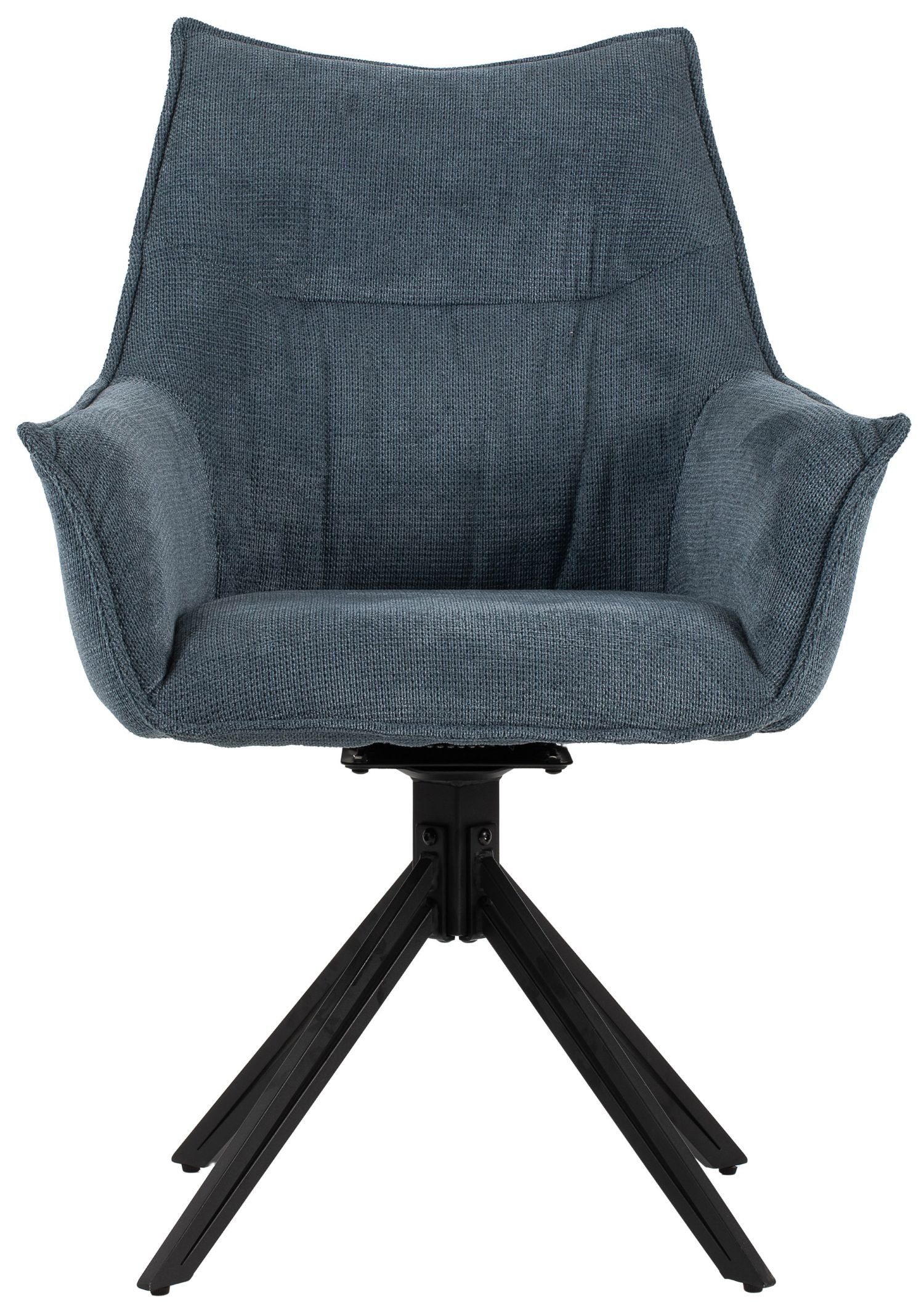 bene living Sessel Ginosa - drehbar - blau (1-St), Metall-Gestell - durchgehende Arm- und Rückenlehne