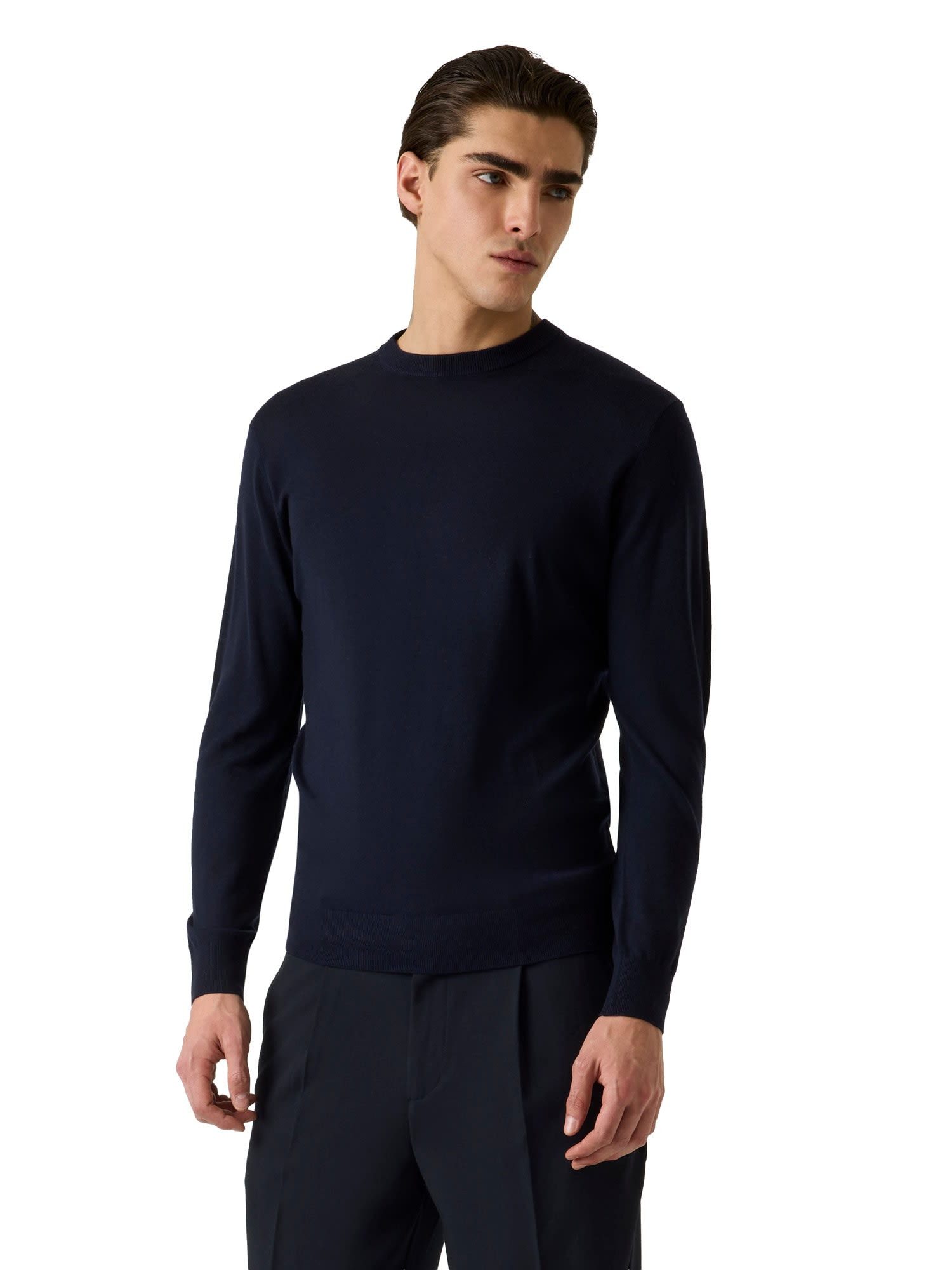 Guess Strickpullover reine Wolle, Regular Fit, Rundhalsausschnitt