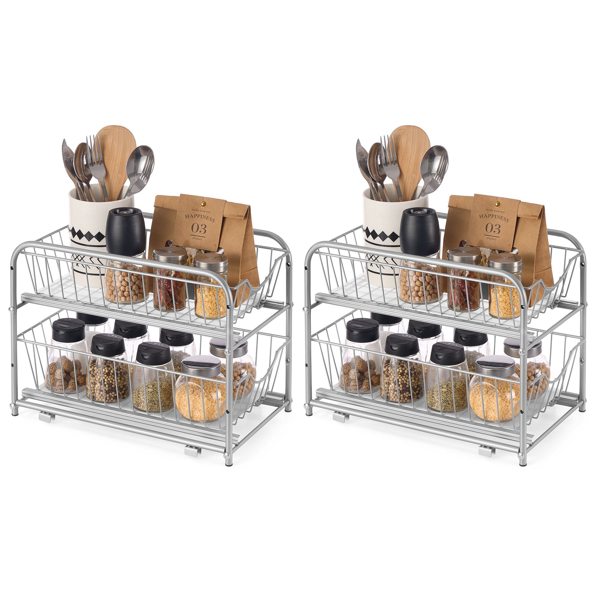 SONGMICS Küchenorganizer-Set Küchen-Organizer, (2-tlg), Küchenregal, Ordnun günstig online kaufen