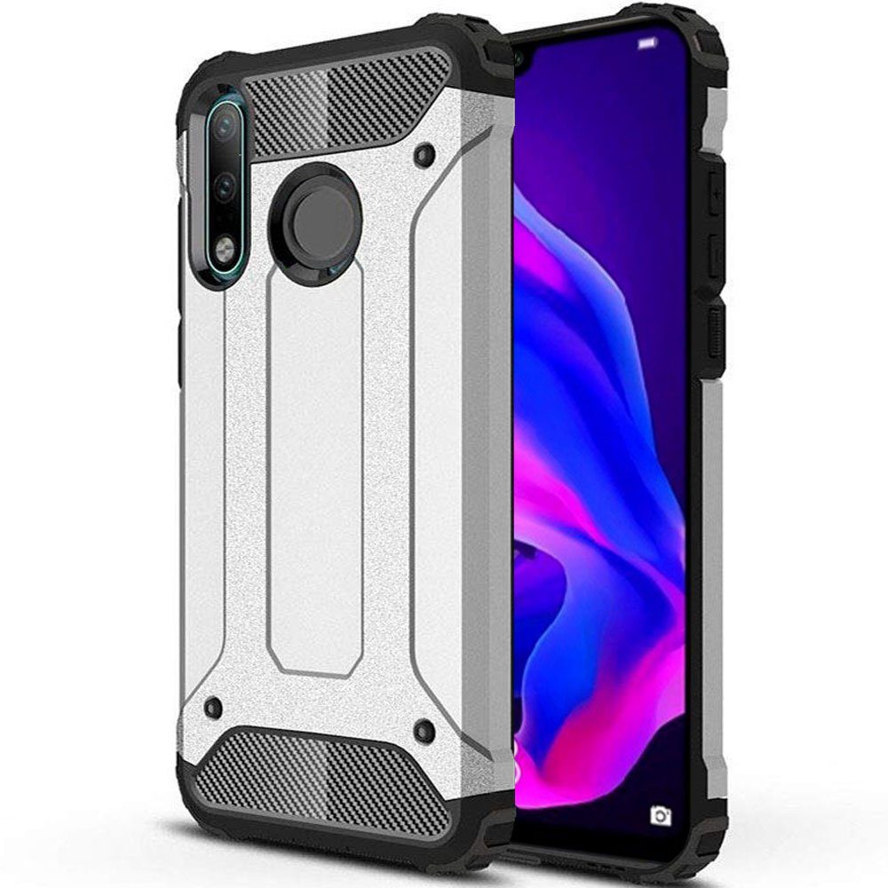 Handyhülle Outdoor Hülle für Huawei P30 Lite Silber