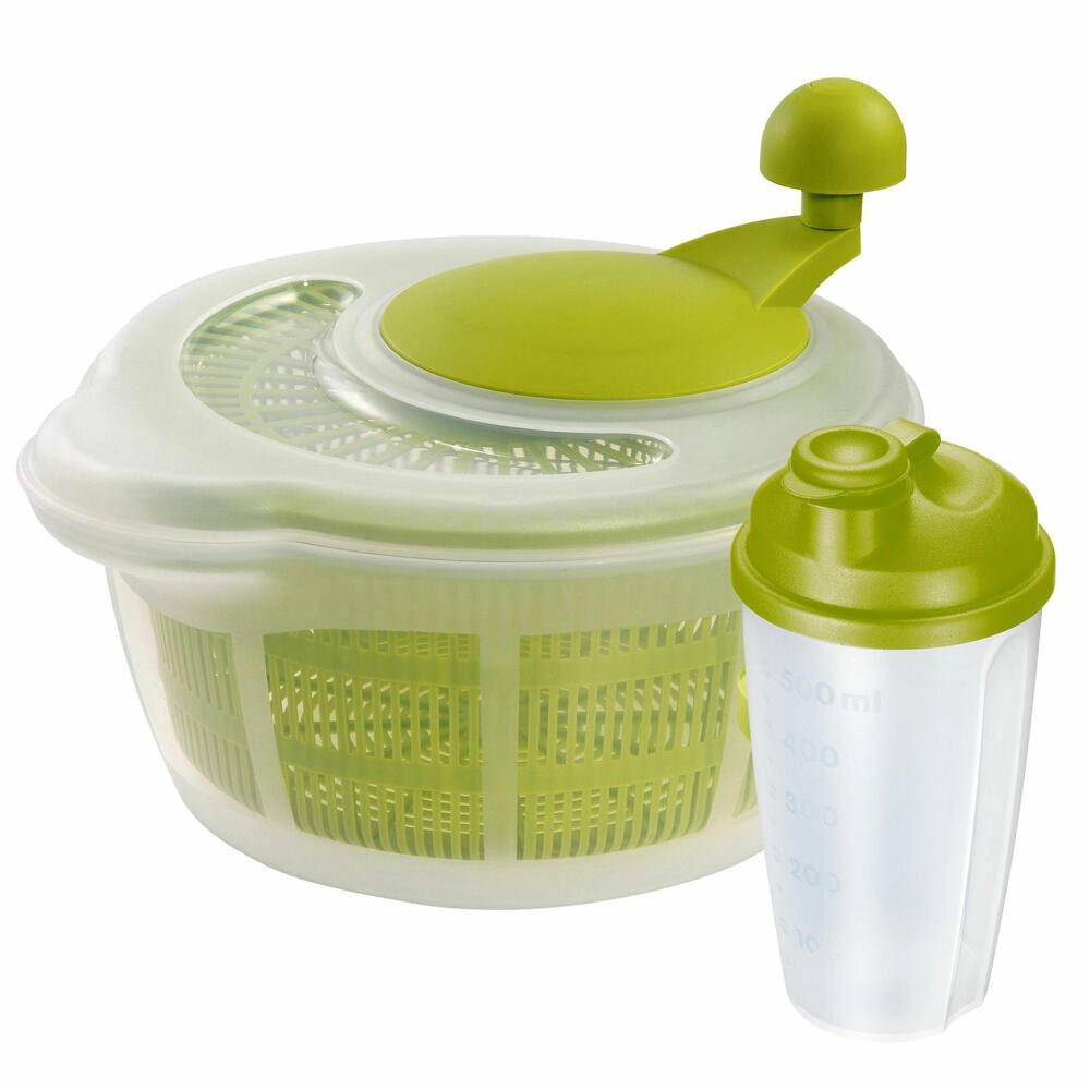 WESTMARK Salatschleuder »Fortuna«, 5 l + Dressingshaker »Mixery«,0,5l, Kunststoff, BPA-frei, Made in Germany, spülmaschinengeeignet, BPA-frei