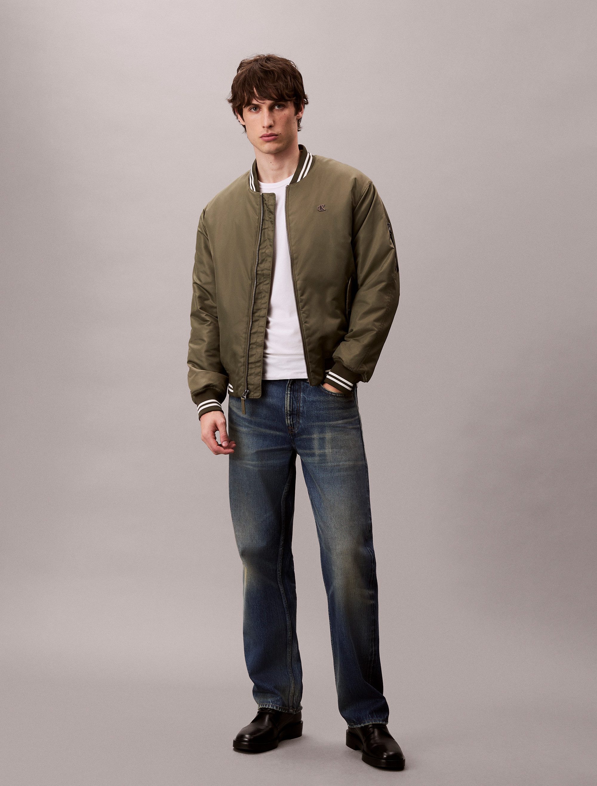 Calvin Klein Jeans Collegejacke LS JEANS TIPPED HERO BOMBER Mit Rundhalsausschnitt, regular fit