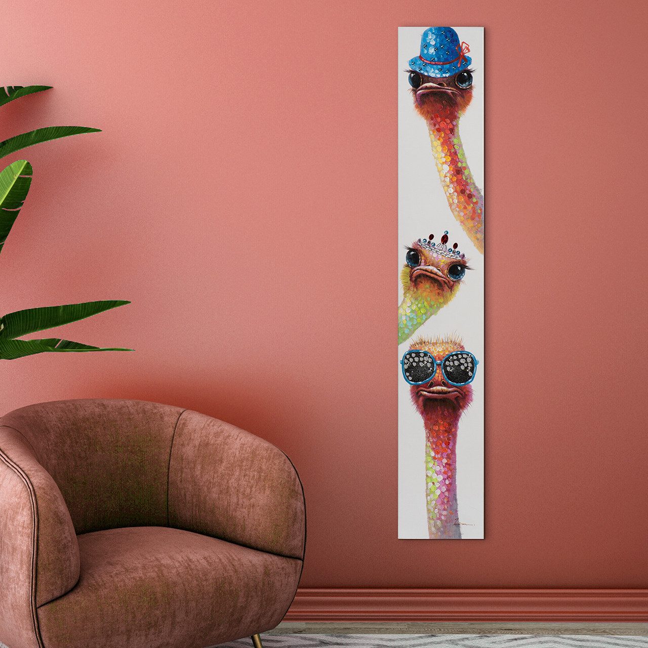 ArtUniverse Gemälde Bunte Strauße 25x150 cm, günstig online kaufen