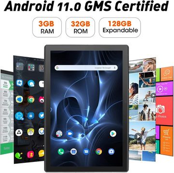 CWOWDEFU Tablet (10", 32 GB, Android 11, Android Tablet PC 3GB RAM, 6000mAh,5MP+8MP,1.6 GHz Quad-Core Prozessor)