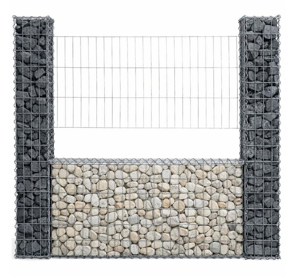 ESTEXO Gabionenzaun Gabionen Mauer Gartenzaun 160x20x150 cm Gabione Steinkorb Rank-Gitte