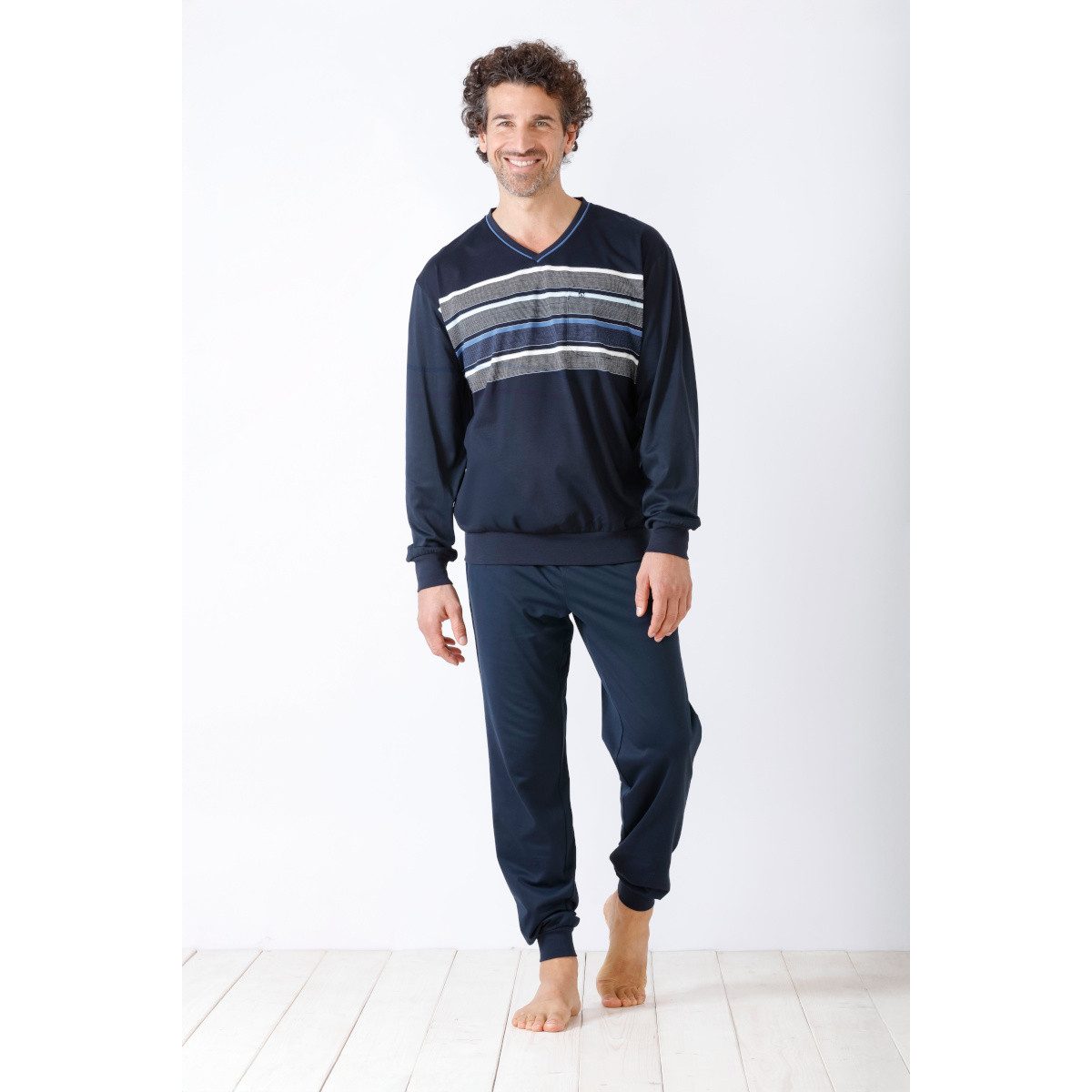 Hajo Pyjama Hajo, Schlafanzug Klima-Komfort 53859 günstig online kaufen