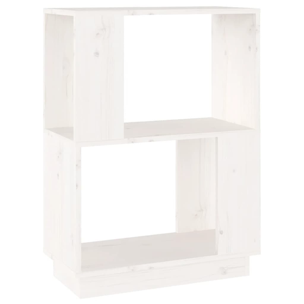 furnicato Bücherregal Weißes aus Massivholz 51 x 25 x 70 cm, 1-tlg., Stabiles Standregal mit viel Stauraum und Nutzung als Raumteiler