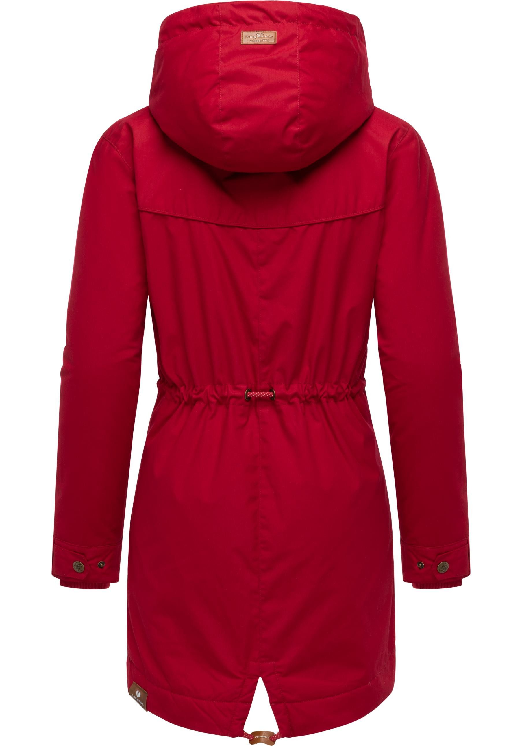 Ragwear Winterjacke YM-Canny stylischer Damen Kurzmantel Parka mit Kapuze