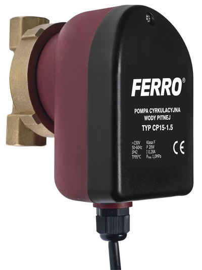 Ferro Umwälzpumpe CP 15-1.5, Zirkulationspumpe Trinkwasserpumpe Brauchwasserpumpe 1/2"