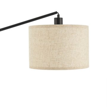 lux.pro Stehlampe, »Stevenage« mit Textil Schirm 170cm hoch 1xE27 Schwarz/Beige