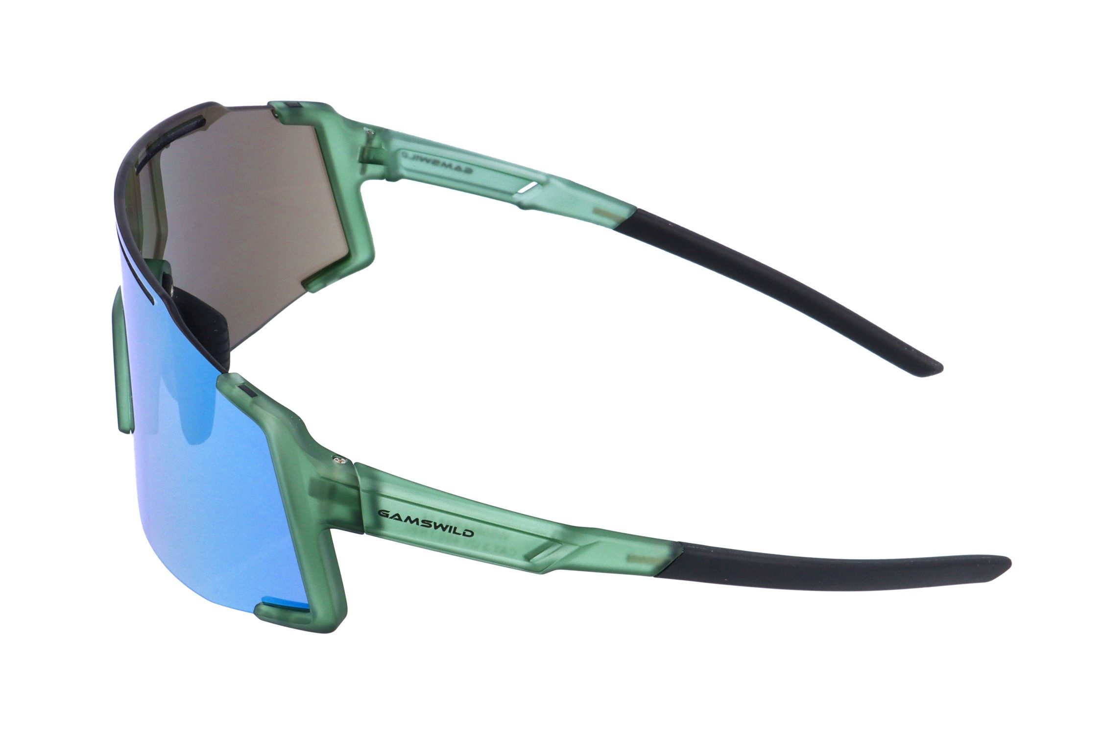 Gamswild Monoscheibensonnenbrille UV400 Sonnenbrille Skibrille Fahrradbrille eng anliegend Sportbrille WS5844 Damen, Herren, beere, grün, grau