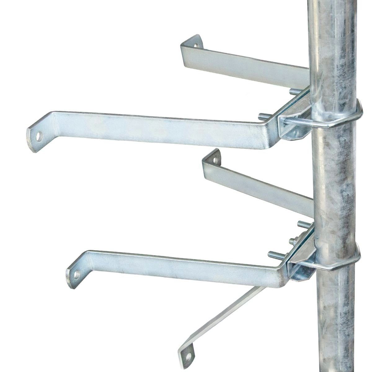 PremiumX SAT-Halterung Mauerhalter 30cm Stahl Wandabstandshalter für Mast bis 60mm