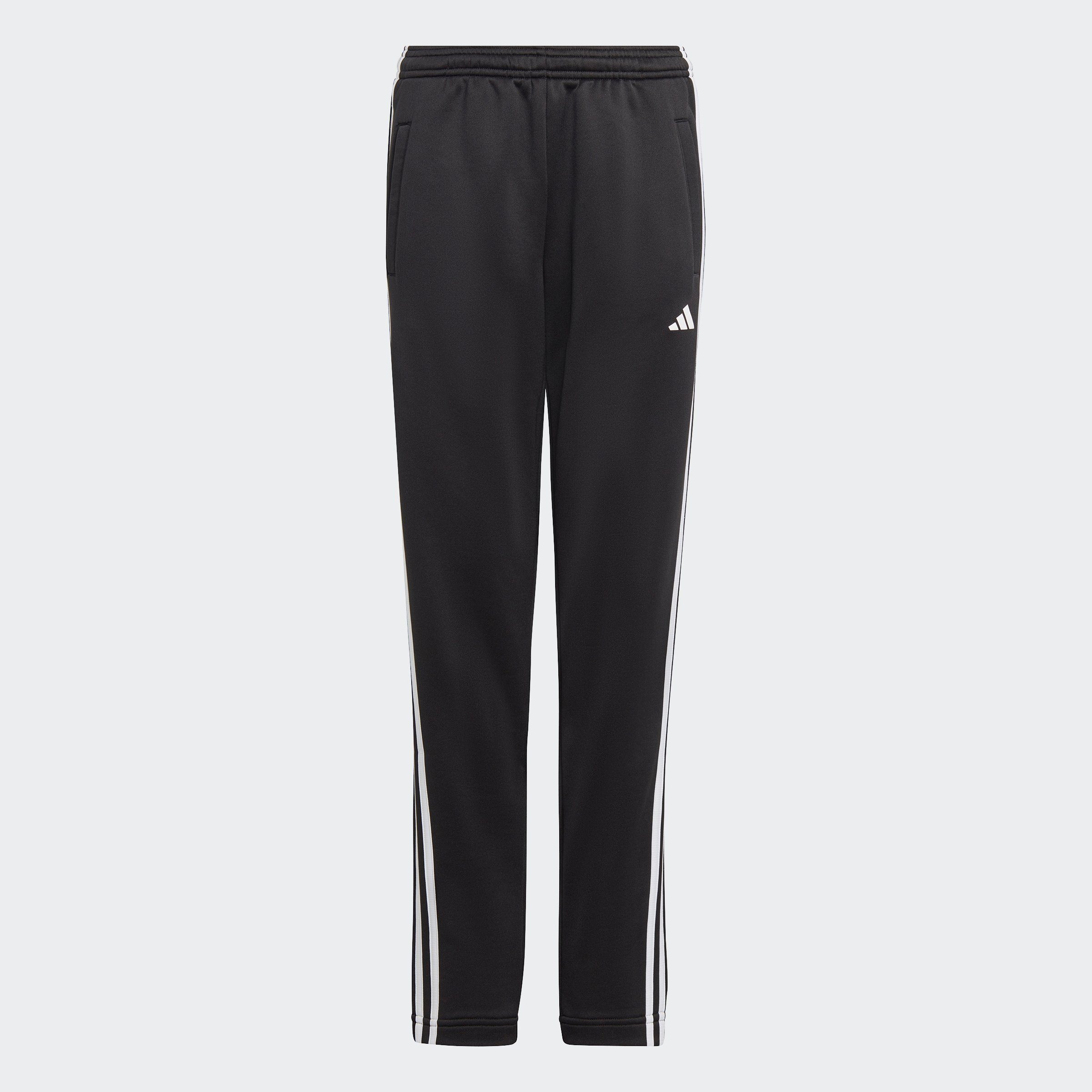 adidas Sportswear Sporthose / White ESSENTIALS 3STREIFEN (1-tlg) AEROREADY HOSE REGULARFIT TRAIN Black