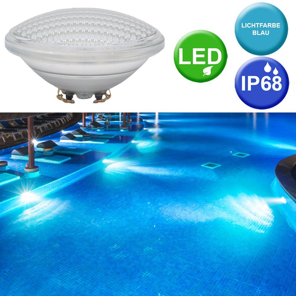 Becken Pool Leuchtmittel Set 3er LED-Leuchtmittel, etc-shop Swimming LED SMD Scheinwerfer PAR56