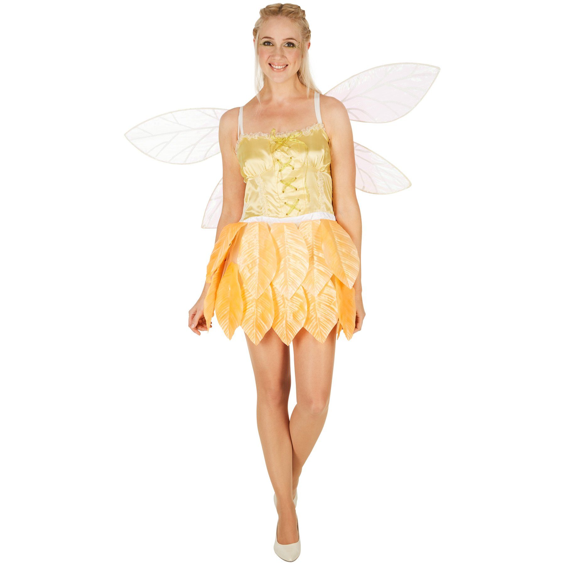 dressforfun Kostüm Frauenkostüm Blätterfee Goldblüte