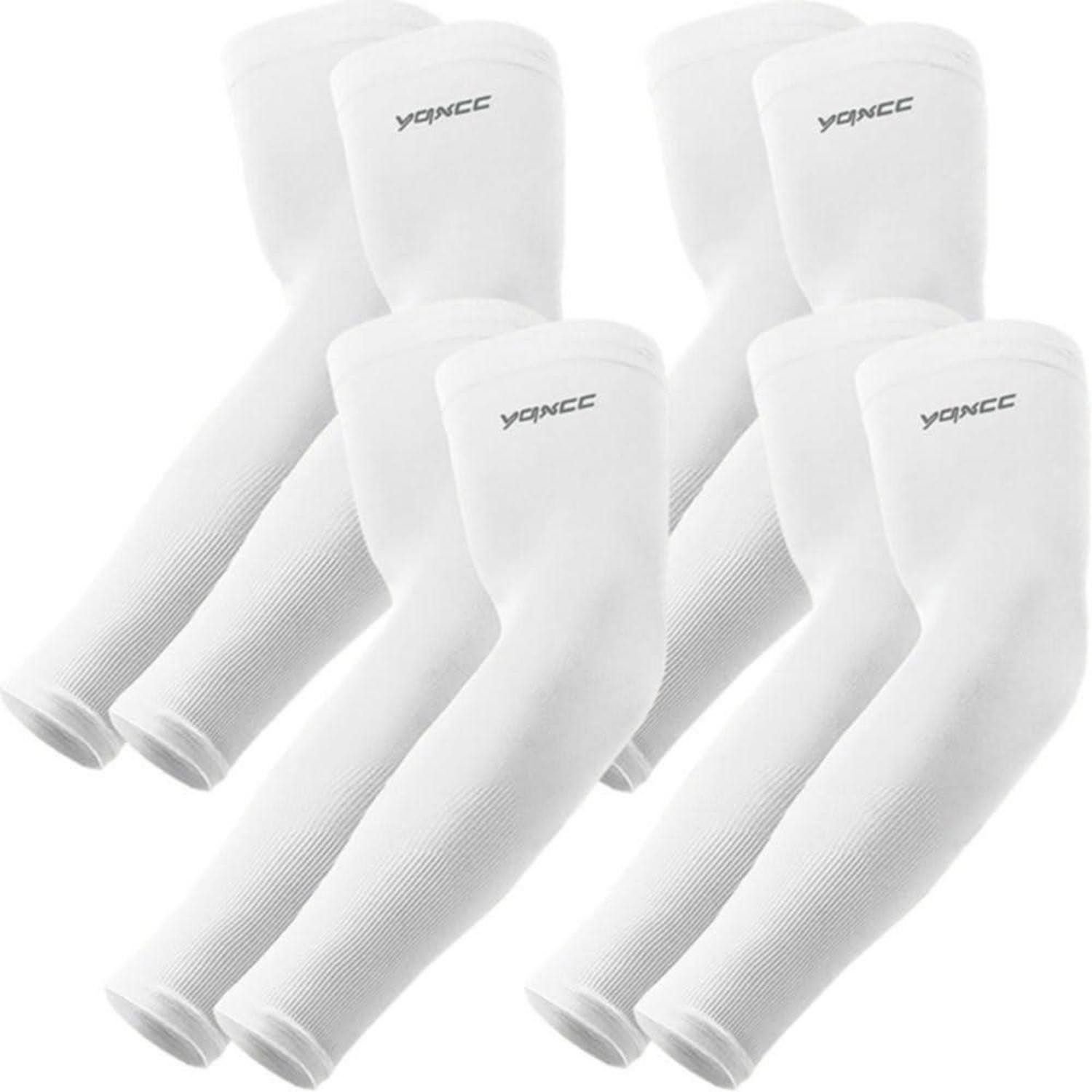 LuxusKollektion Armlinge UV-Schutz Ärmel Damen Herren UPF50 Weiß*4