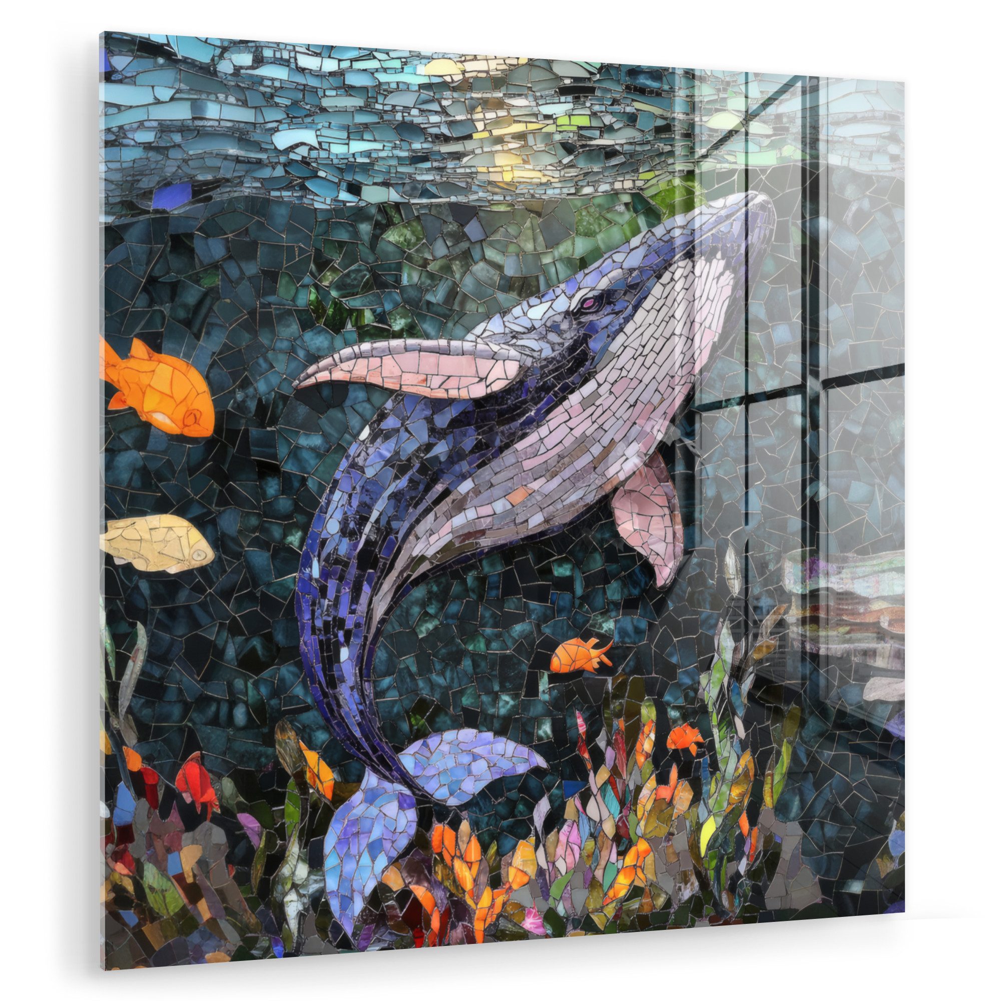 MuchoWow Acrylglasbild Mosaik - Wal - günstig online kaufen