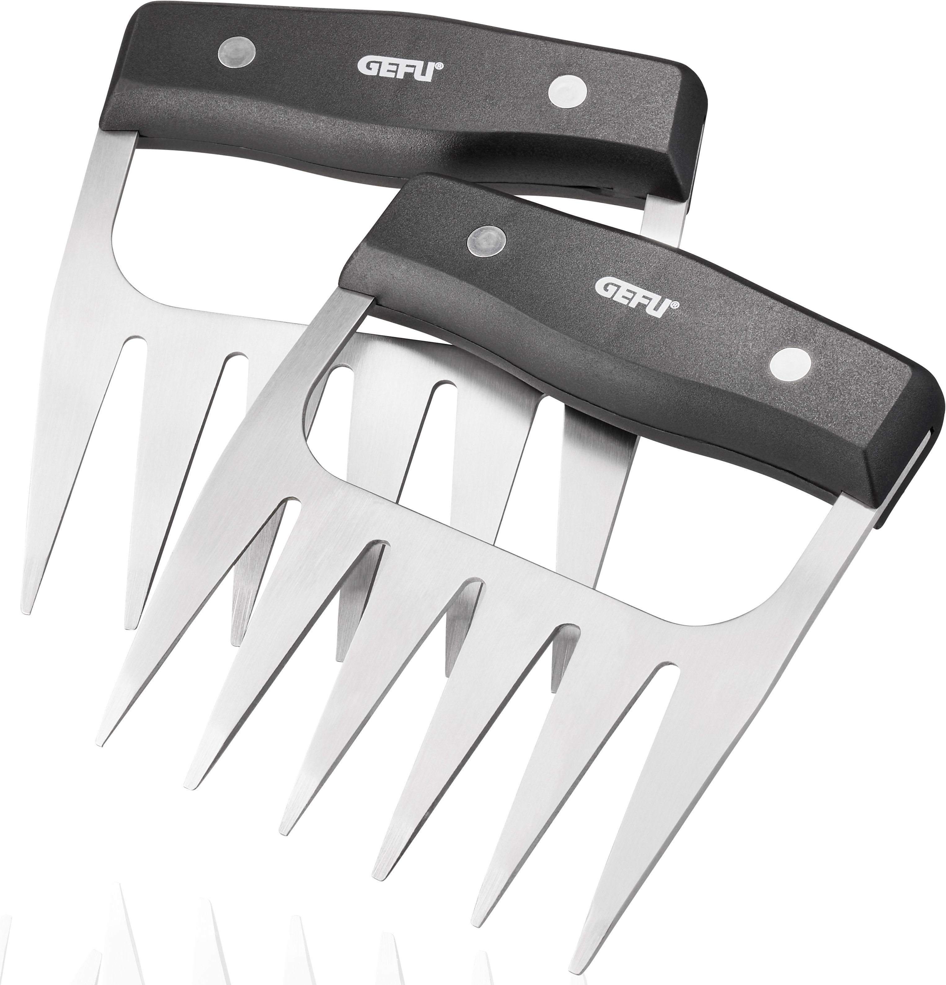 2-teilig Griffe ergonomisch Halt, für perfekten GEFU einen Fleischgabel geformte BBQ,