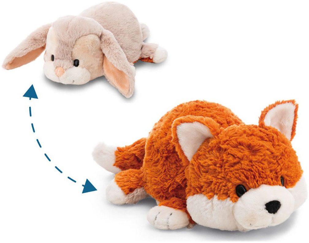 Nici Kuscheltier Twistimals, Hase & Fuchs, 25 cm, mit Wendefunktion 2in1