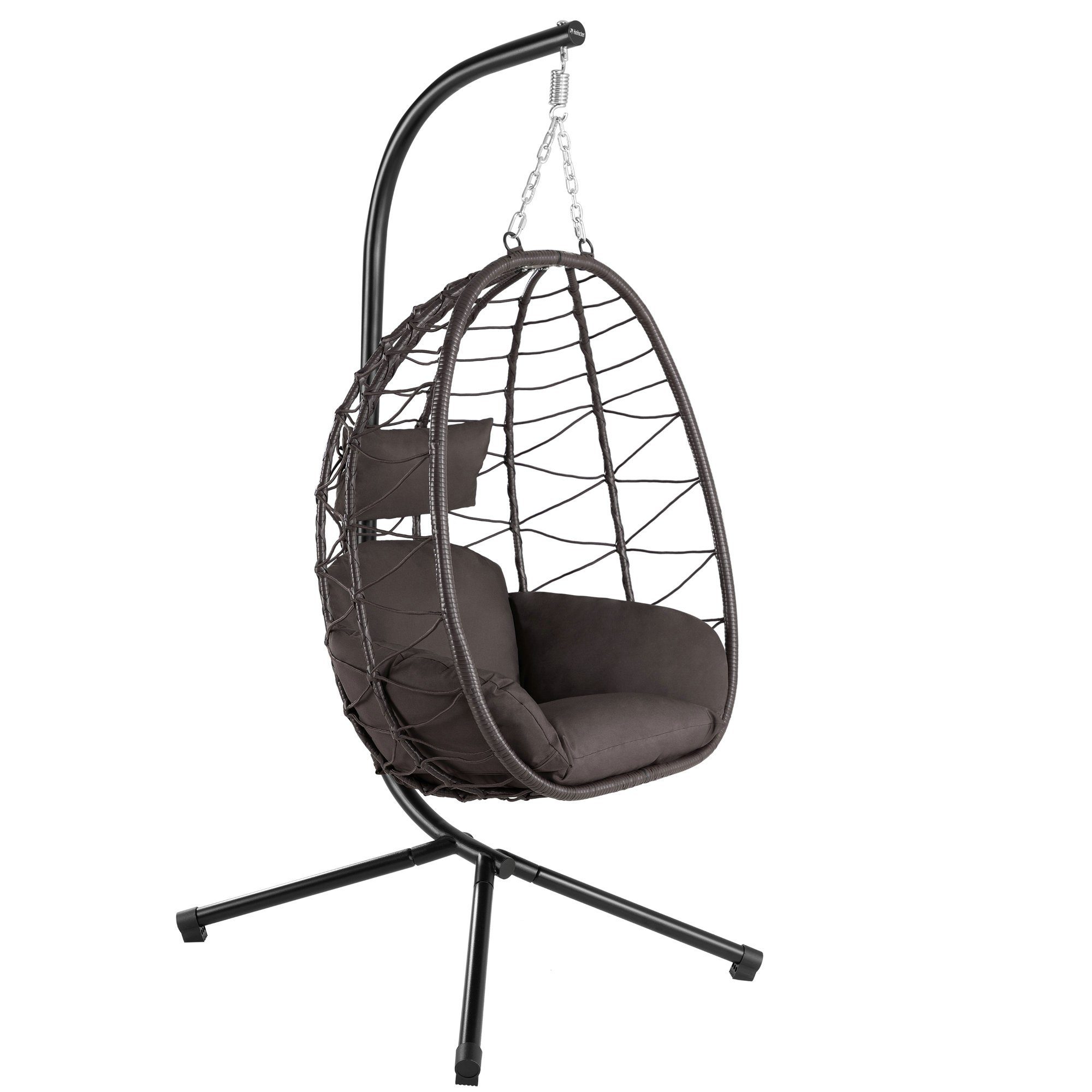 HinHocker Hängesessel Hängesessel mit Gestell, Braun, günstig online kaufen