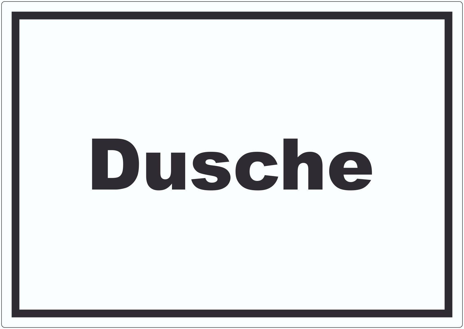 HB-Druck Aufkleber Dusche Aufkleber mit Text Hygiene waschen waagerecht, wetterfest, UV-beständig, kratzfest