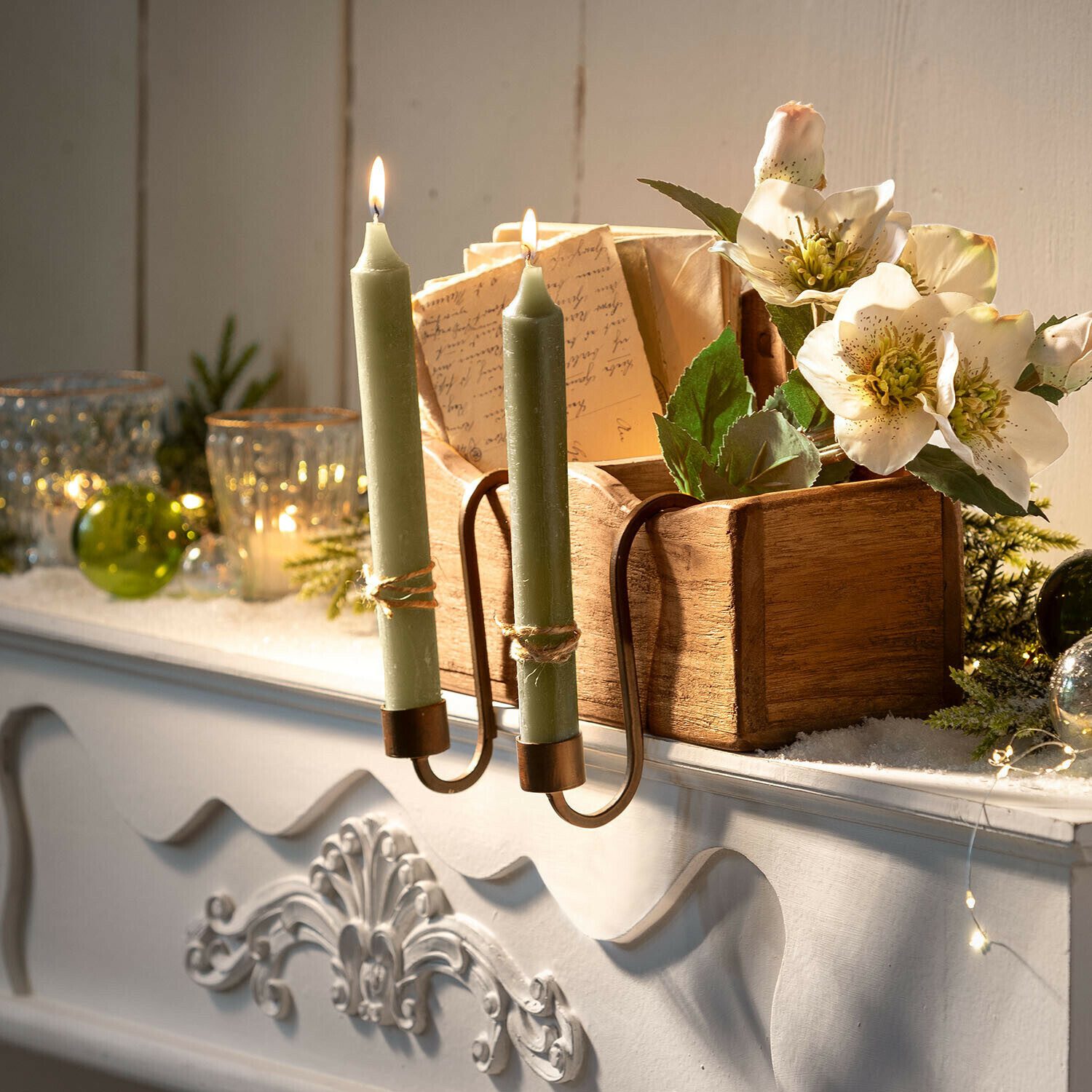 Mirabeau Kerzenständer Kerzenhalter 2er Set Pyris braun günstig online kaufen