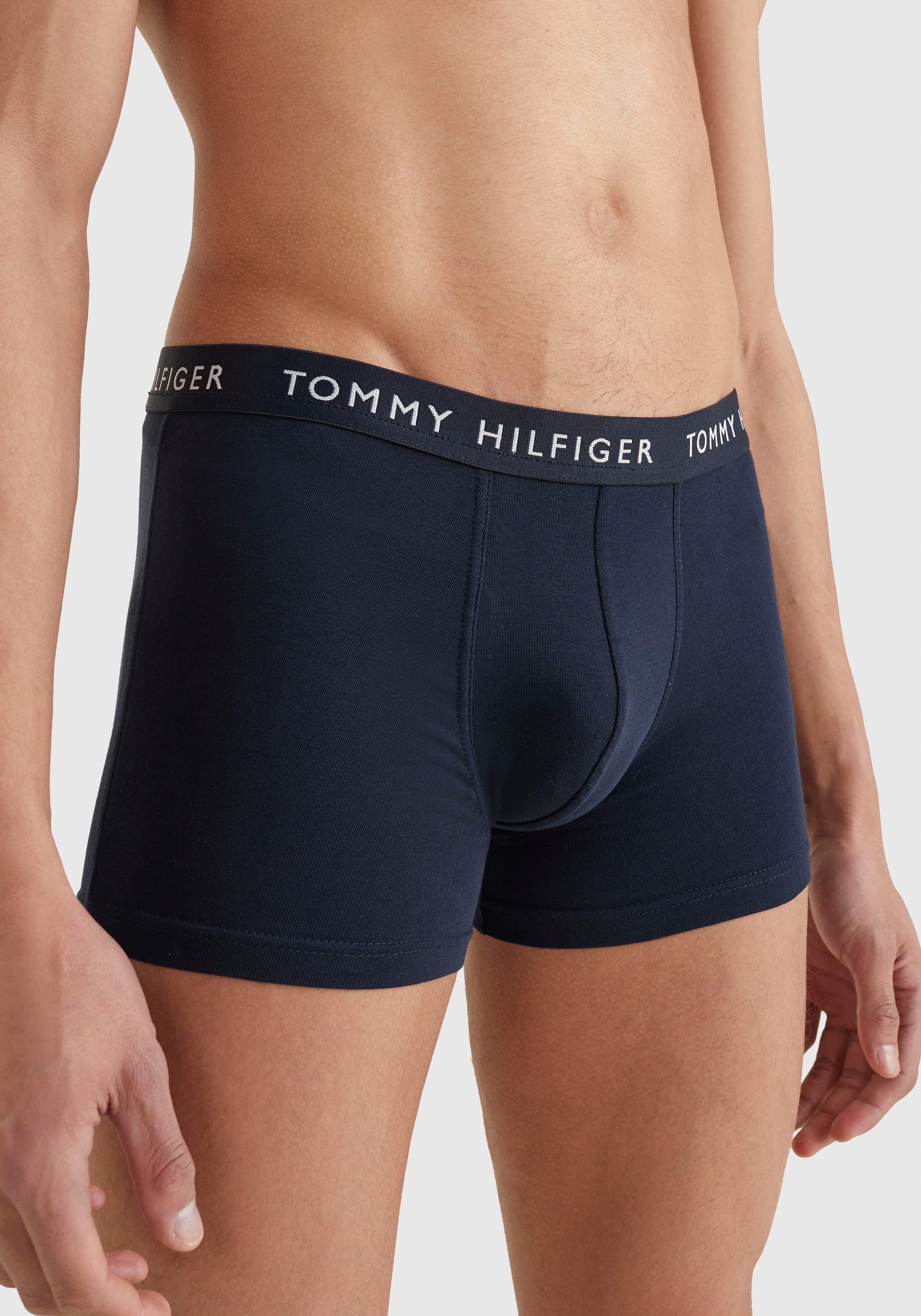 mit 3er-Pack) weiß-blau-rot (Packung, Logo Tommy Hilfiger Underwear Boxer Webbund 3-St.,