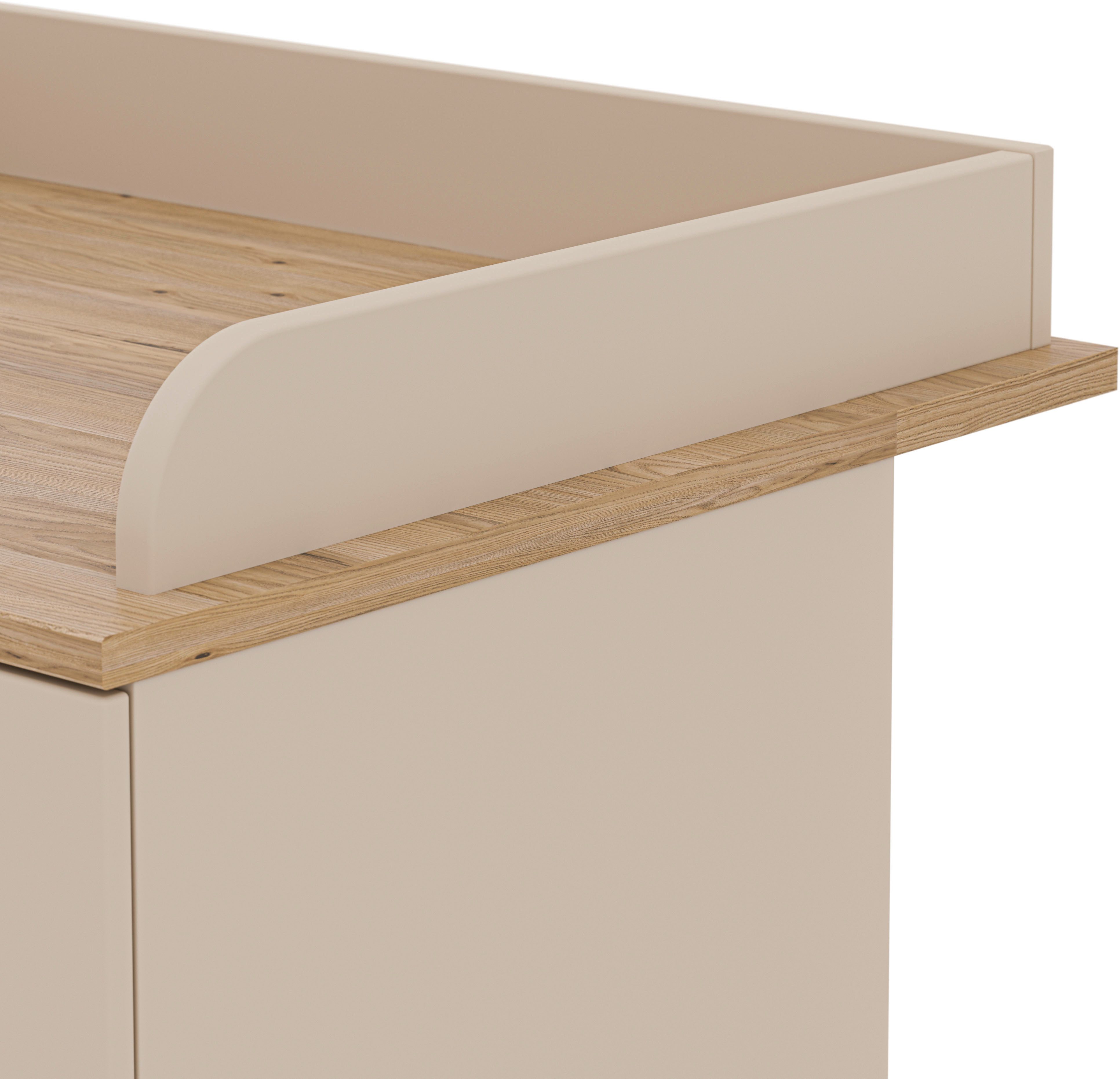 YUNY by PAIDI Wickelkommode HAZEL in Beige, 3 Schubladen mit Soft-Close, inkl. Wickelaufsatz, 95 cm Breite, Kommode mit abnehmbarem Aufsatz, geprüfte Sicherheit – Bild 5 von 5