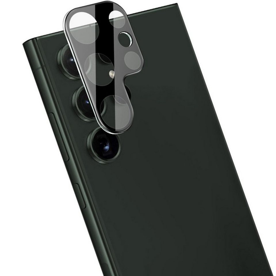 Wigento Handyhülle Für Samsung Galaxy S24 Ultra Schutzglas Kamera  Komplettschutz Schwarz