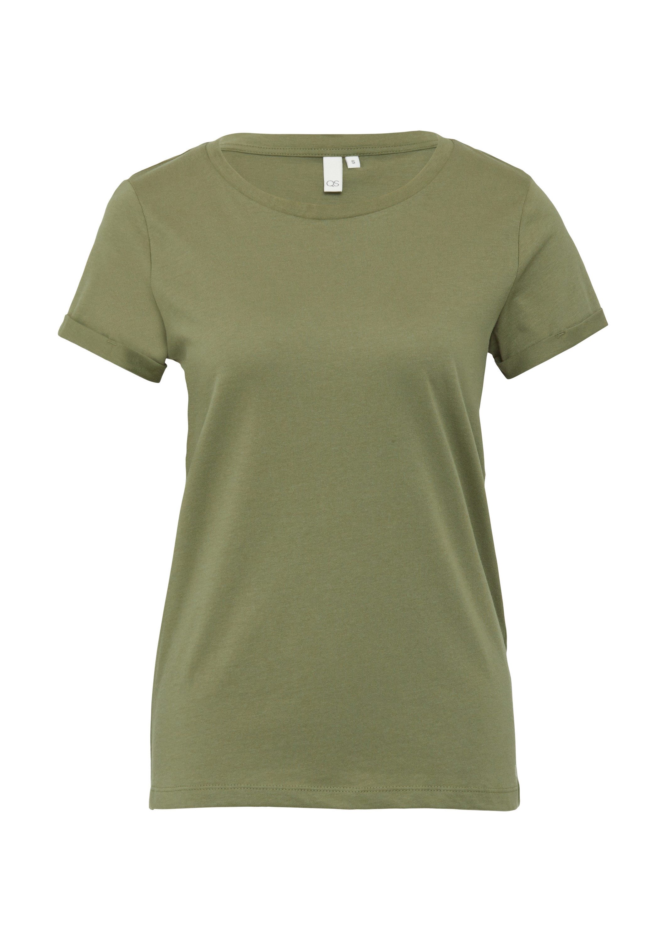 QS Kurzarmshirt T-Shirt Jerseyshirt mit Crew Neck günstig online kaufen