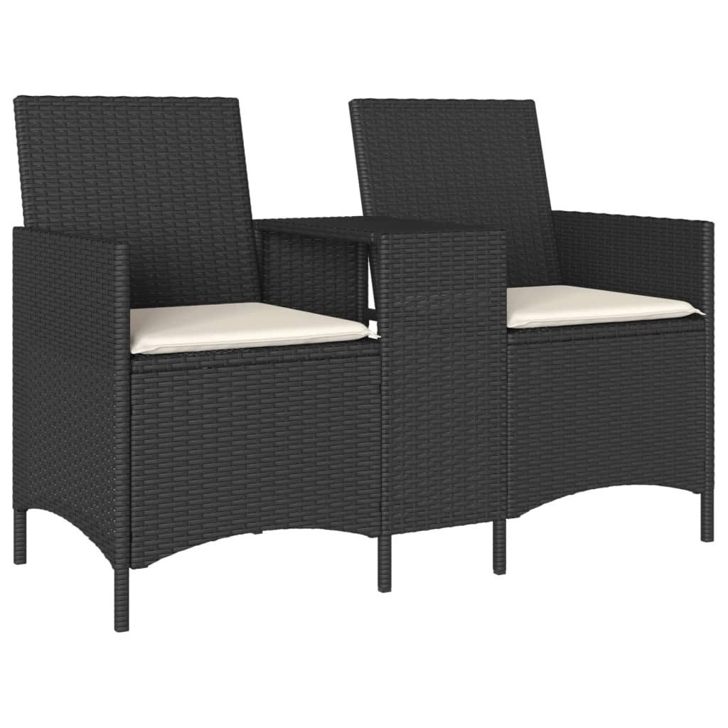 vidaXL Loungesofa Gartensofa 2-Sitzer mit Tisch günstig online kaufen