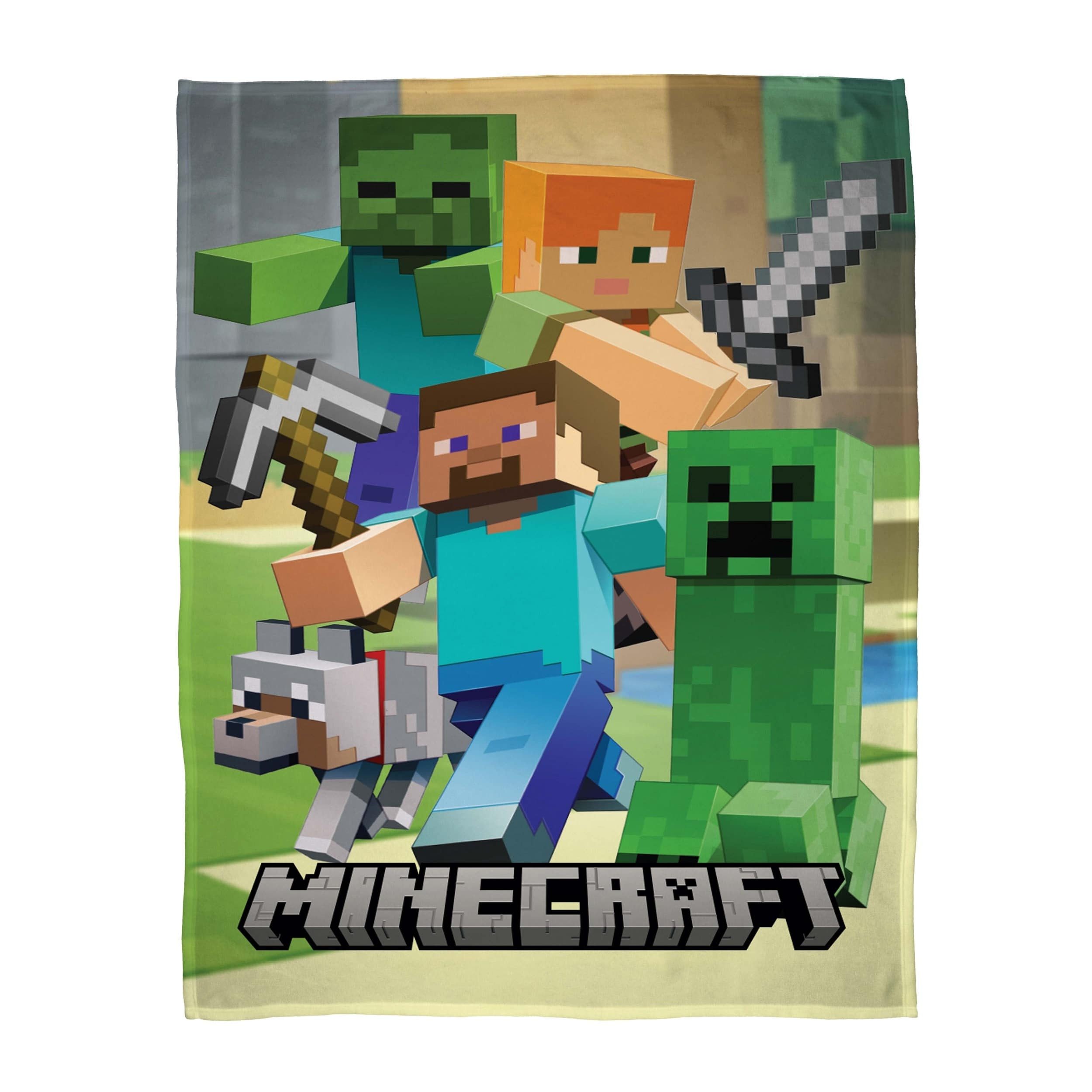 Kinderdecke Minecraft Decke XL für Gamer extra Groß 160x200 cm - Fleece, we günstig online kaufen